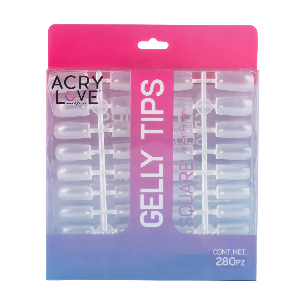 Tips Press On Square 280pzs Gelly