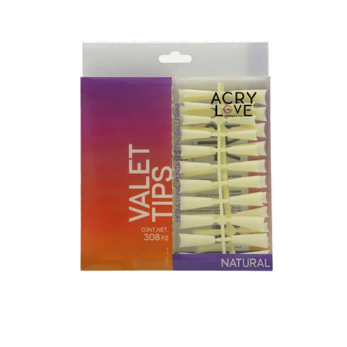 Valet Tips Natural 308pzs AcryLove