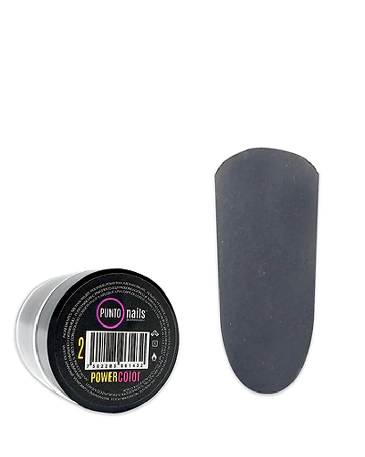 Acrilico Power Color no. 2 Negro 7grs Punto Nails