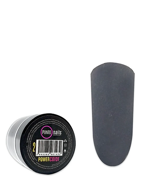 Acrilico Power Color no. 2 Negro 7grs Punto Nails