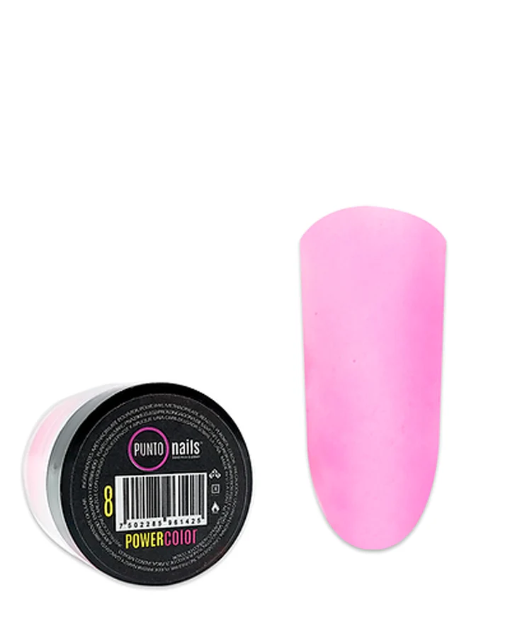 Acrilico Power Color no. 8 Beso de Angel 7grs Punto Nails