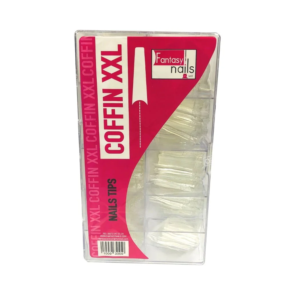 Caja de tips coffin xxl cristal 500 pzs Fantasy nails