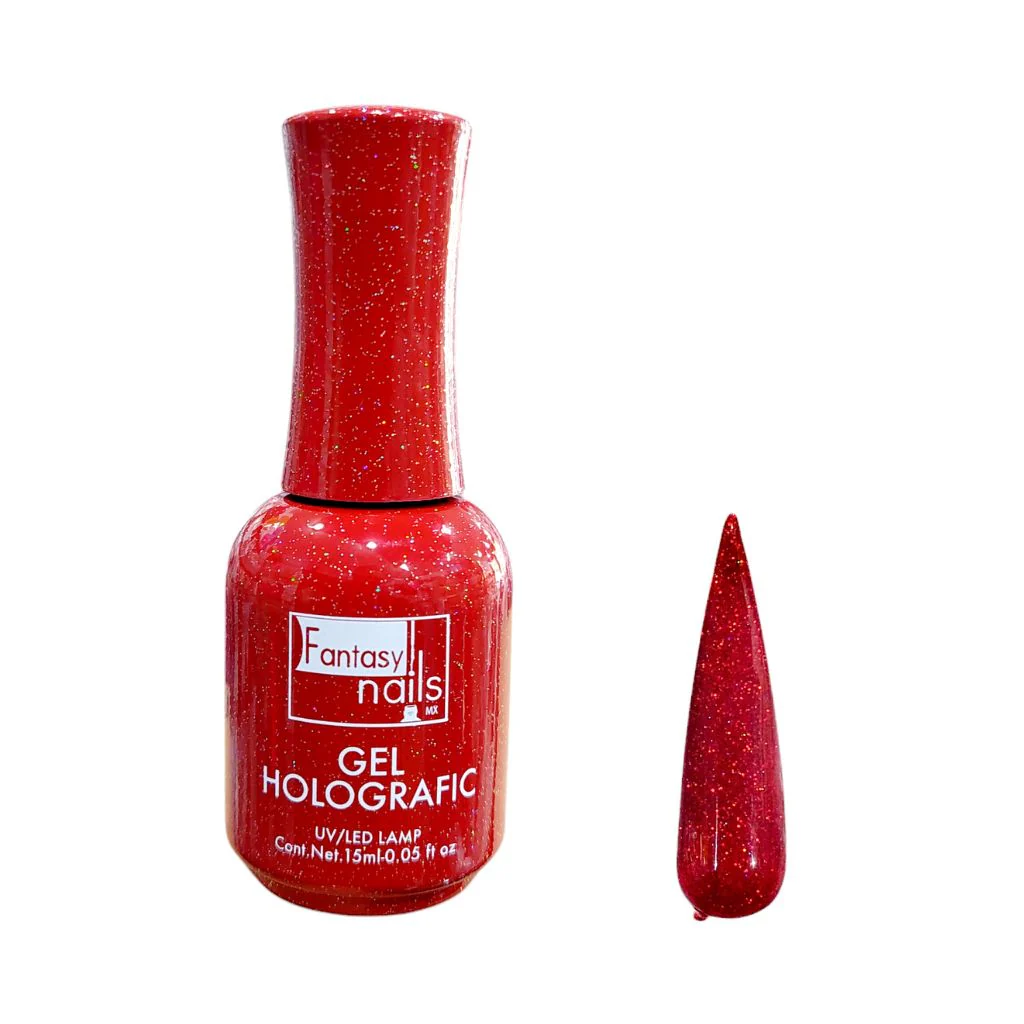 Gel Holografico Rojo