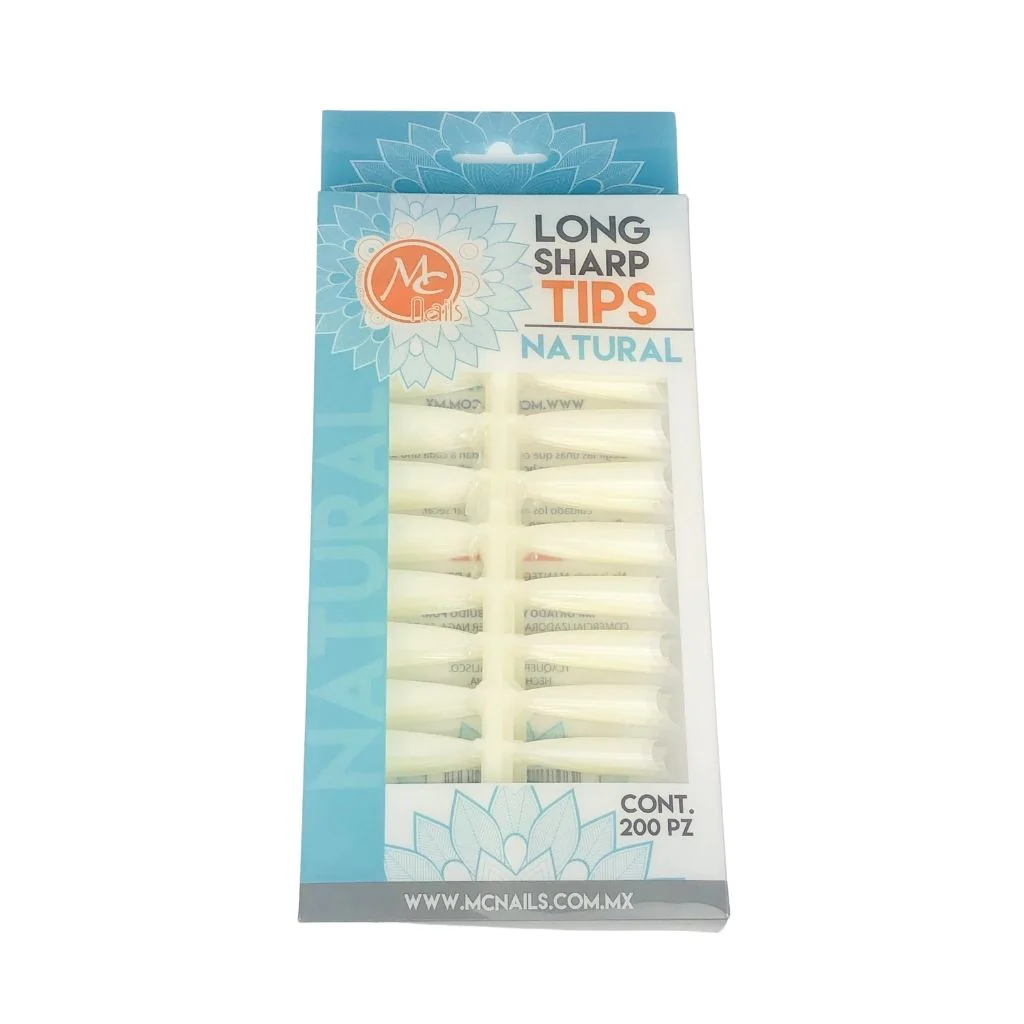 Tips Long Sharp Natural 200pzs