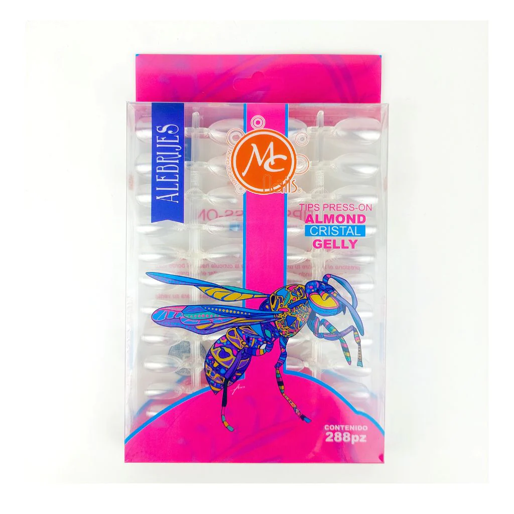 Gelly Tips Almond Cristal Luna Completa 280pzs