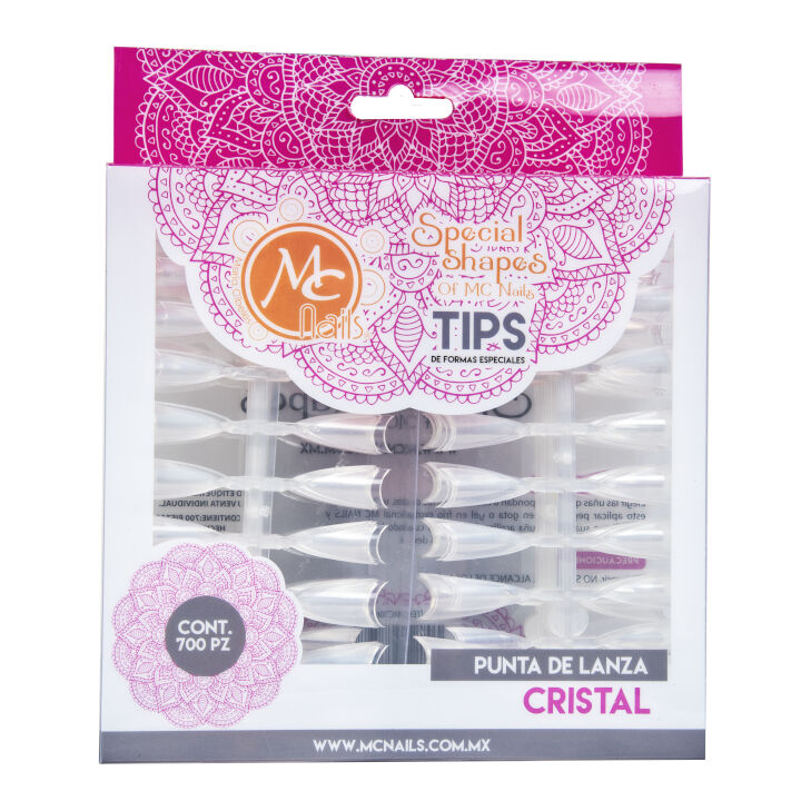 Tips Punta de Lanza Cristal 700pzs