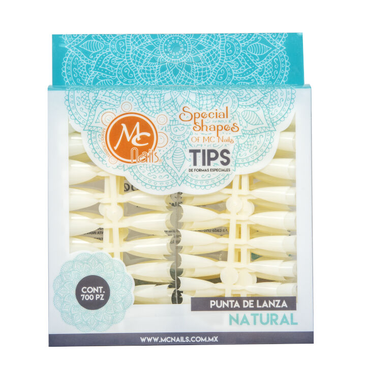 Tips Punta de Lanza Natural 700pzs