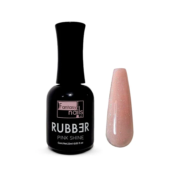 Rubber Pink Shine Fantasy Nails