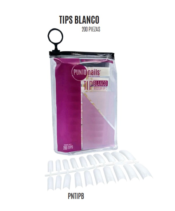 Tips Blancos 200Pzs Punto Nails