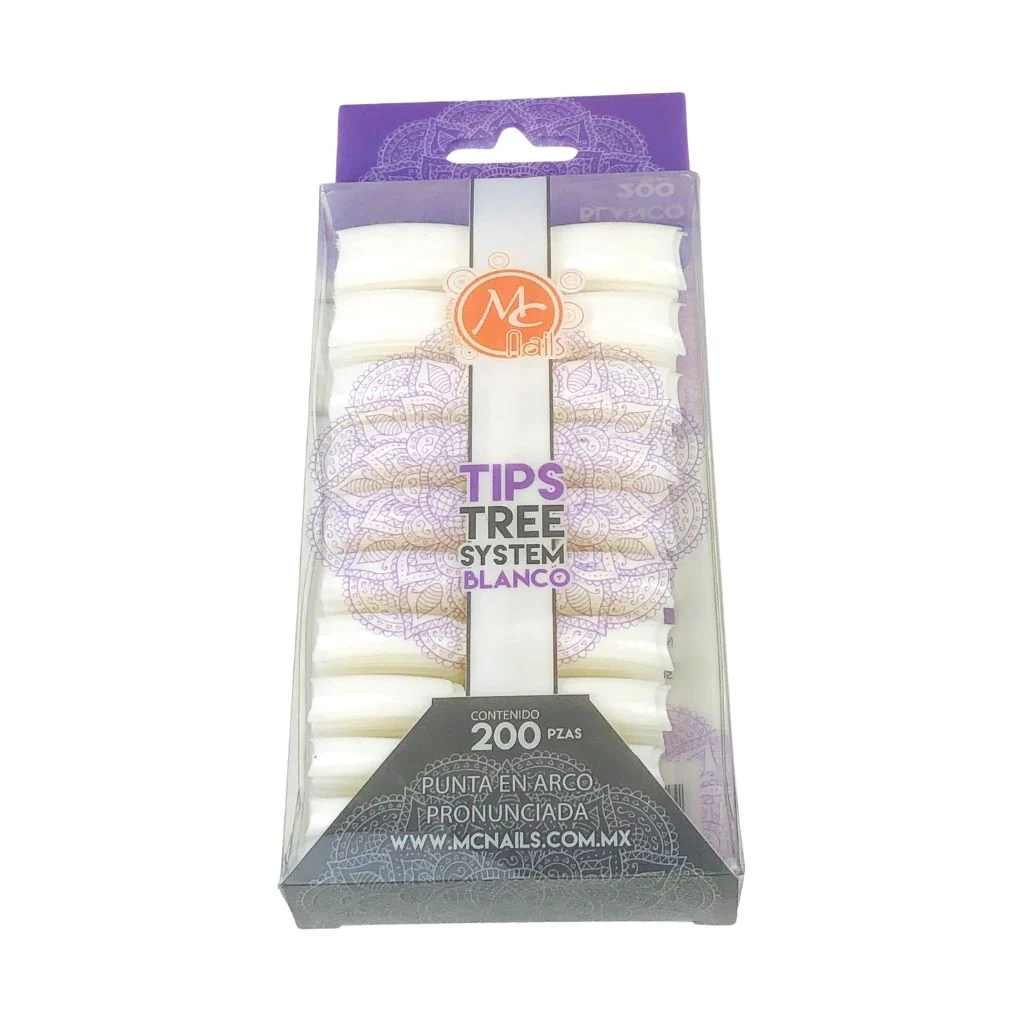 Tips Punta en Arco Blanco French 200pzs
