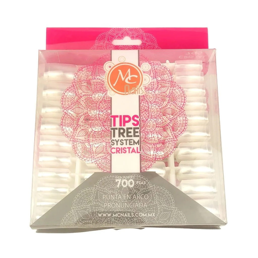 Tips Punta en Arco Cristal 700pzs