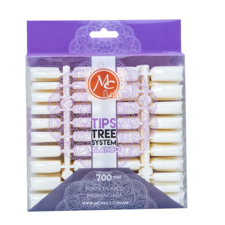 Tips Punta en Arco Blanco French 700pzs